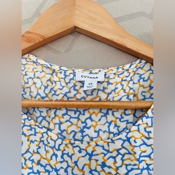 Cuyana Silk Midi Length Printed Dress Size Large - Picture 3 of 8